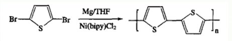 金属催化剂制备无取代聚噻吩